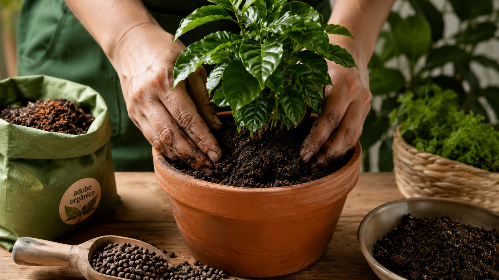 Adubação de Plantas em Vasos: Como e Quando Adubar do Jeito Certo em ambiente residencial com jardim e decoração natural