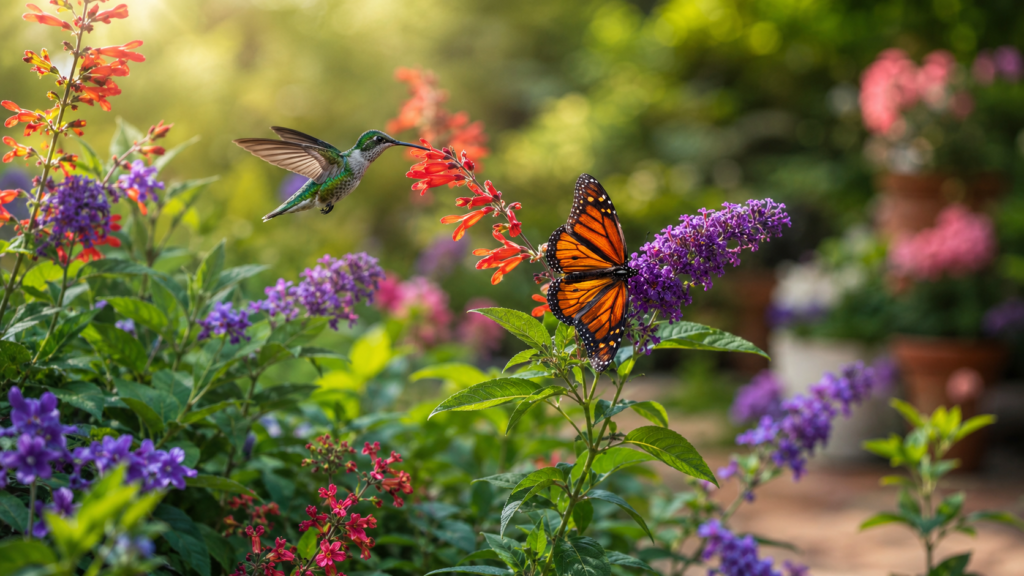 Como transformar seu jardim em um refúgio para borboletas e beija-flores